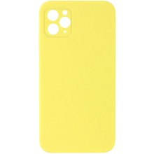 Silicone Case Square Full Camera Protective (AA) NOLOGO для Apple iPhone 11 Pro Max (6.5") – Жовтий