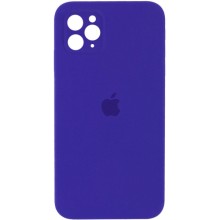 Чехол Silicone Case Square Full Camera Protective (AA) для Apple iPhone 11 Pro Max (6.5") (Фиолетовый)