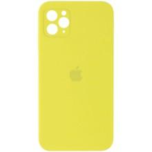 Чехол Silicone Case Square Full Camera Protective (AA) для Apple iPhone 11 Pro Max (6.5") (Желтый)