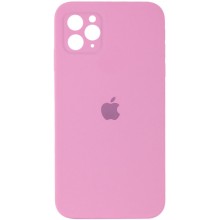 Чехол Silicone Case Square Full Camera Protective (AA) для Apple iPhone 11 Pro Max (6.5") (Розовый)