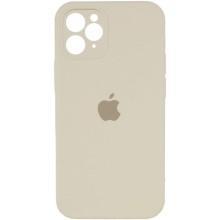 Чохол Silicone Case Square Full Camera Protective (AA) для Apple iPhone 11 Pro Max (6.5") (Бежевий)