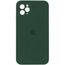 Чехол Silicone Case Square Full Camera Protective (AA) для Apple iPhone 11 Pro Max (6.5") (Зеленый)