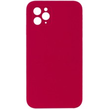 Silicone Case Square Full Camera Protective (AA) NOLOGO для Apple iPhone 11 Pro Max (6.5") – Красный