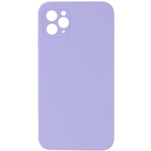 Silicone Case Square Full Camera Protective (AA) NOLOGO для Apple iPhone 11 Pro Max (6.5") – Бузковий