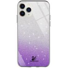 TPU+Glass чехол Swarovski для Apple iPhone 11 Pro Max (6.5") – Фиолетовый