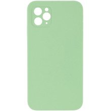 Чехол Silicone Case Square Full Camera Protective (AA) NOLOGO для Apple iPhone 11 Pro Max (6.5") – Мятный