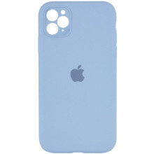 Чохол Silicone Case Square Full Camera Protective (AA) для Apple iPhone 11 Pro Max (6.5") (Блакитний)