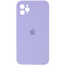 Чохол Silicone Case Square Full Camera Protective (AA) для Apple iPhone 11 Pro Max (6.5") (Бузковий)