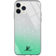 TPU+Glass чехол Swarovski для Apple iPhone 11 Pro Max (6.5") – Бирюзовый