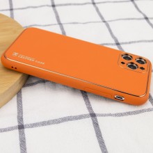 Кожаный чехол Xshield для Apple iPhone 11 Pro Max (6.5") – Оранжевый