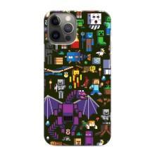 Чехол Майнкрафт на iPhone 11 Pro Max (AlphaPrint) Minecraft (Коллаж Майнкрафт)