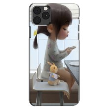 Девчачий Чехол для iPhone 11 Pro Max (Девочка с игрушкой)