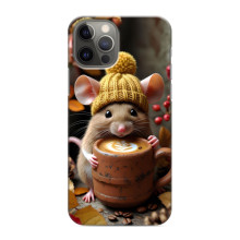 Друкований чохол 'Звірята з кавою' для iPhone 11 Pro Max – Мишка з кавою