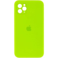 Чехол Silicone Case Square Full Camera Protective (AA) для Apple iPhone 11 Pro (5.8") – Салатовый