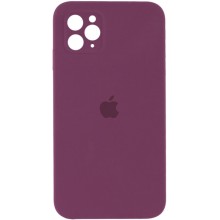 Чохол Silicone Case Square Full Camera Protective (AA) для Apple iPhone 11 Pro (5.8") – Бордовий