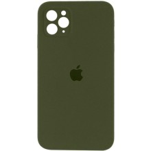 Чехол Silicone Case Square Full Camera Protective (AA) для Apple iPhone 11 Pro (5.8") – Зеленый