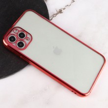 Прозорий силіконовий чохол глянцева окантовка Full Camera для Apple iPhone 11 Pro (5.8") – Червоний