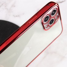 Прозорий силіконовий чохол глянцева окантовка Full Camera для Apple iPhone 11 Pro (5.8") – Червоний