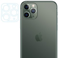 Гибкое защитное стекло 0.18mm на камеру и весь блок (тех.пак) для Apple iPhone 11 Pro / 11 Pro Max  – Прозрачный