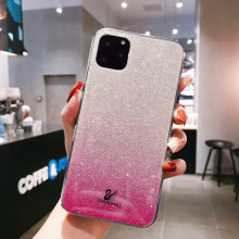 TPU+Glass чехол Swarovski для Apple iPhone 11 Pro (5.8") – Малиновый