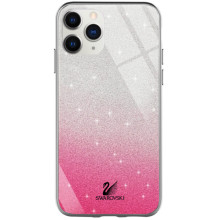 TPU+Glass чехол Swarovski для Apple iPhone 11 Pro (5.8") – Малиновый
