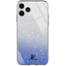 TPU+Glass чехол Swarovski для Apple iPhone 11 Pro (5.8") – Синий