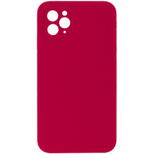 Чехол Silicone Case Square Full Camera Protective (AA) NOLOGO для Apple iPhone 11 Pro (5.8") – Красный