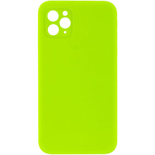 Чехол Silicone Case Square Full Camera Protective (AA) NOLOGO для Apple iPhone 11 Pro (5.8") – Салатовый