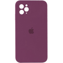 Чехол Silicone Case Square Full Camera Protective (AA) для Apple iPhone 11 Pro (5.8") (Бордовый)