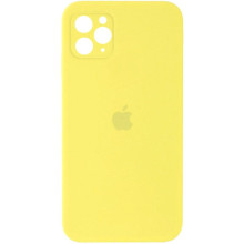 Чехол Silicone Case Square Full Camera Protective (AA) для Apple iPhone 11 Pro (5.8") (Желтый)