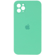 Чехол Silicone Case Square Full Camera Protective (AA) для Apple iPhone 11 Pro (5.8") (Зеленый)