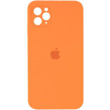 Чехол Silicone Case Square Full Camera Protective (AA) для Apple iPhone 11 Pro (5.8") (Оранжевый)