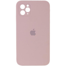 Чехол Silicone Case Square Full Camera Protective (AA) для Apple iPhone 11 Pro (5.8") (Розовый)