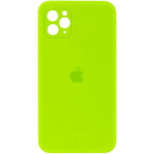 Чехол Silicone Case Square Full Camera Protective (AA) для Apple iPhone 11 Pro (5.8") (Салатовый)