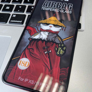 Захисне 2.5D скло Weva AirBag (тех.пак) для Apple iPhone 11 Pro / X / XS (5.8") (Чорний)