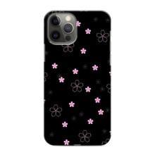 Чехол с розовым рисунком для iPhone 11 Pro – Розовые цветы на черном