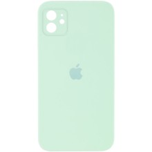 Чохол Silicone Case Square Full Camera Protective (AA) для Apple iPhone 11 (6.1") – Бірюзовий