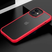 TPU+PC чохол Metal Buttons для Apple iPhone 11 (6.1") – Червоний