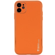Кожаный чехол Xshield для Apple iPhone 11 (6.1") – Оранжевый