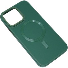 Кожаный чехол Bonbon Leather Metal Style with MagSafe для Apple iPhone 11 (6.1") – Зеленый