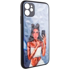 TPU+PC чехол Prisma Ladies для Apple iPhone 11 (6.1") (Black in White)