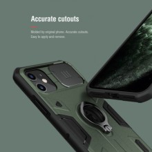 TPU+PC чохол Nillkin CamShield Armor (шторка на камеру) для Apple iPhone 11 (6.1") – Зелений