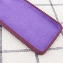 Чохол Silicone Case Square Full Camera Protective (AA) для Apple iPhone 11 (6.1") – Бордовий