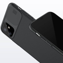 Карбоновая накладка Nillkin Camshield (шторка на камеру) для Apple iPhone 11 (6.1") – Черный