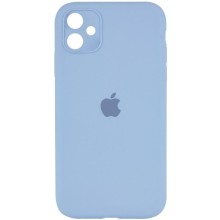 Чохол Silicone Case Square Full Camera Protective (AA) для Apple iPhone 11 (6.1") (Блакитний)