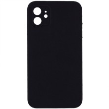 Silicone Case Square Full Camera Protective (AA) NOLOGO для Apple iPhone 11 (6.1") (Чорний)