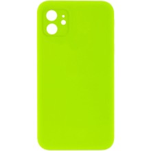 Silicone Case Square Full Camera Protective (AA) NOLOGO для Apple iPhone 11 (6.1") – Салатовый