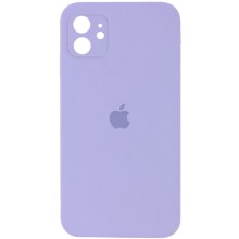 Чехол Silicone Case Square Full Camera Protective (AA) для Apple iPhone 11 (6.1") (Сиреневый)