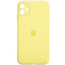 Чехол Silicone Case Square Full Camera Protective (AA) для Apple iPhone 11 (6.1") – Желтый