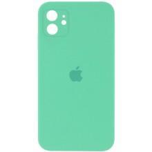 Чехол Silicone Case Square Full Camera Protective (AA) для Apple iPhone 11 (6.1") – Зеленый